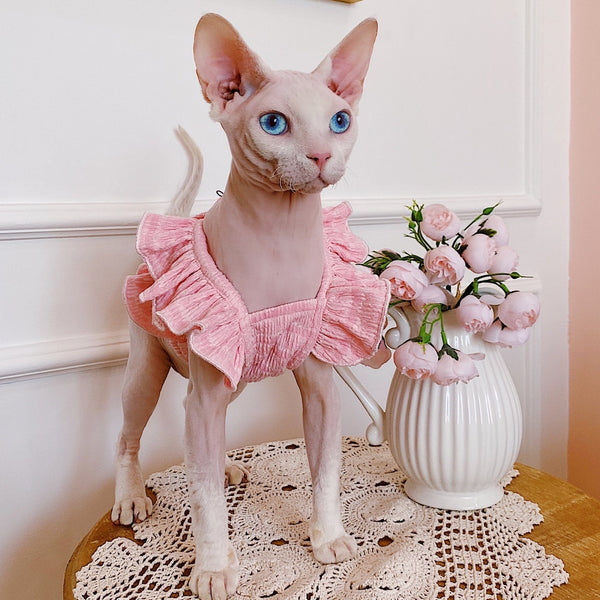 Sphynx Cat Clothes Ruffle Decoration Tank