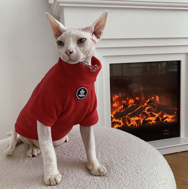 Sphynx Cat Clothes Thick Thermal Shirts