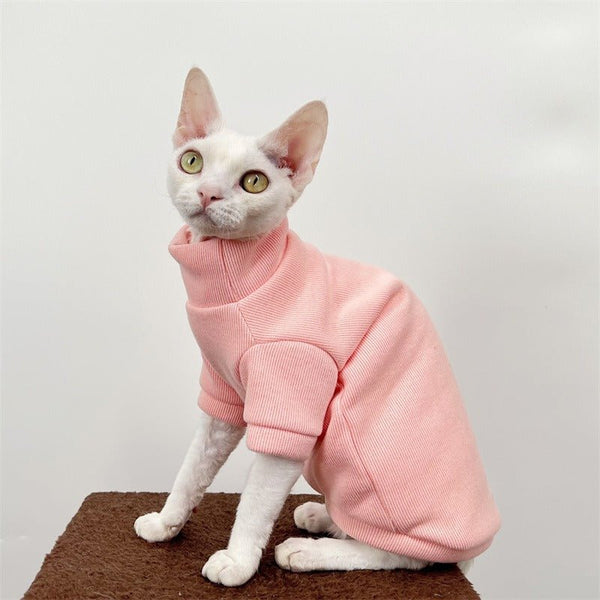 Sphynx Cat Clothes Turtleneck Sweater