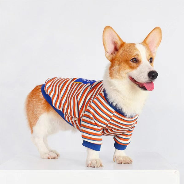 Stripe Shirt Corgi Dog Clothes