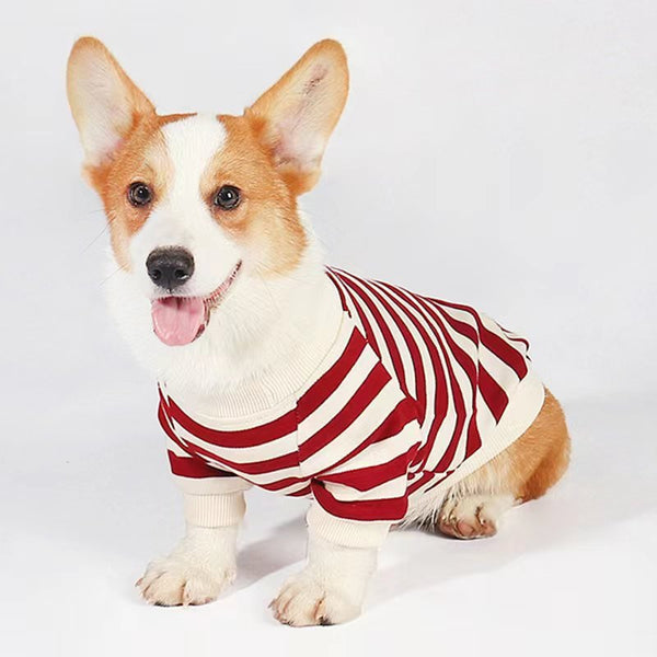 Stripe Shirts Corgi Dog Clothes