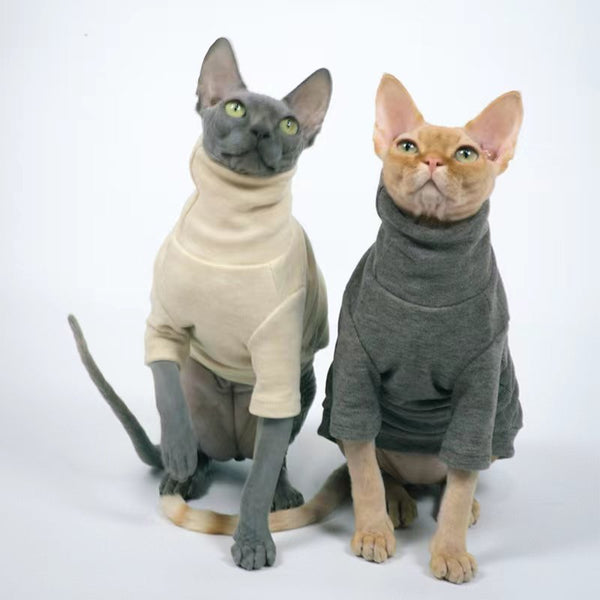 Turtleneck Cotton Soft Warm Shirts Sphynx Cat Clothes