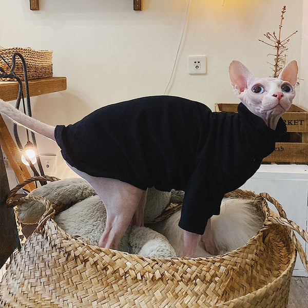 Turtleneck Shirts Sphynx Cat Clothes