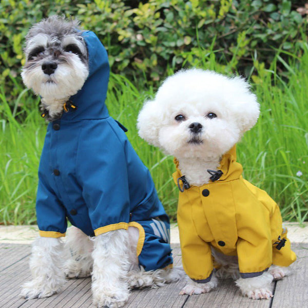 Waterproof 4Legs Cover Raincoats Outdoor Dog Clothes