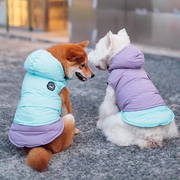 Waterproof Duck Down Padded Jacket Sleeveless Vest Hoodie Coat Dog Clothes